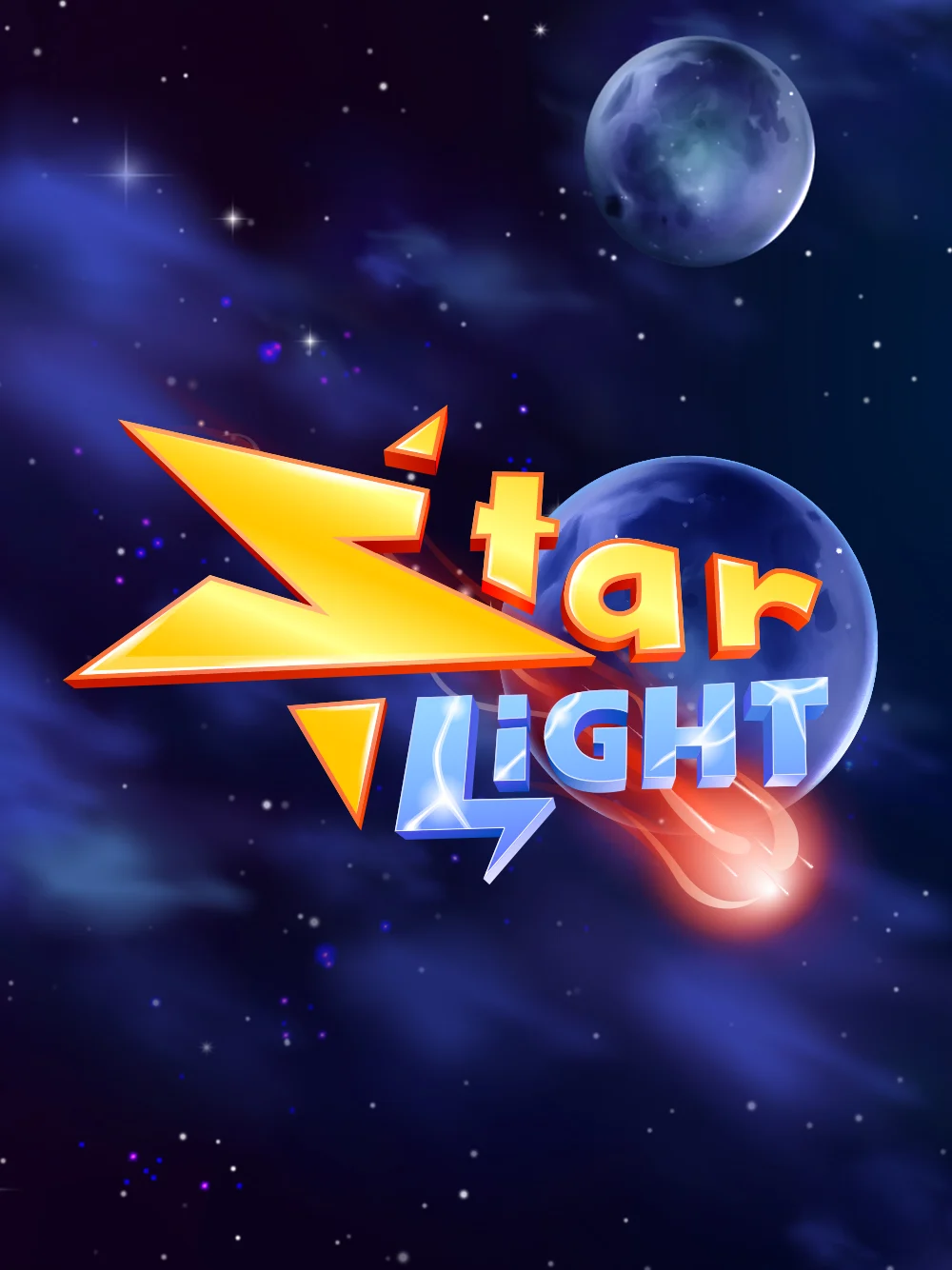 Juego estelar con brillo suave y categoría de sesión nocturna.